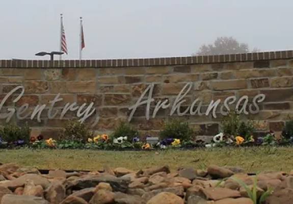 Gentry AR Welcome Sign